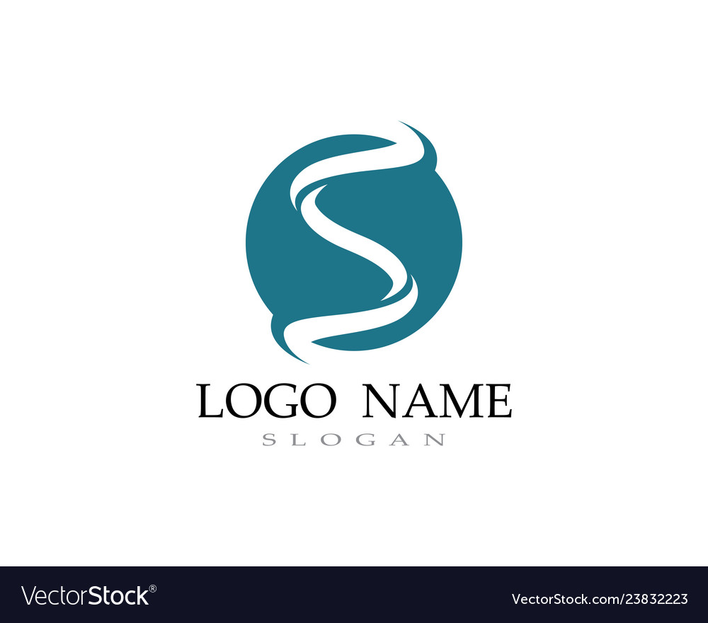 S logo line template font Royalty Free Vector Image