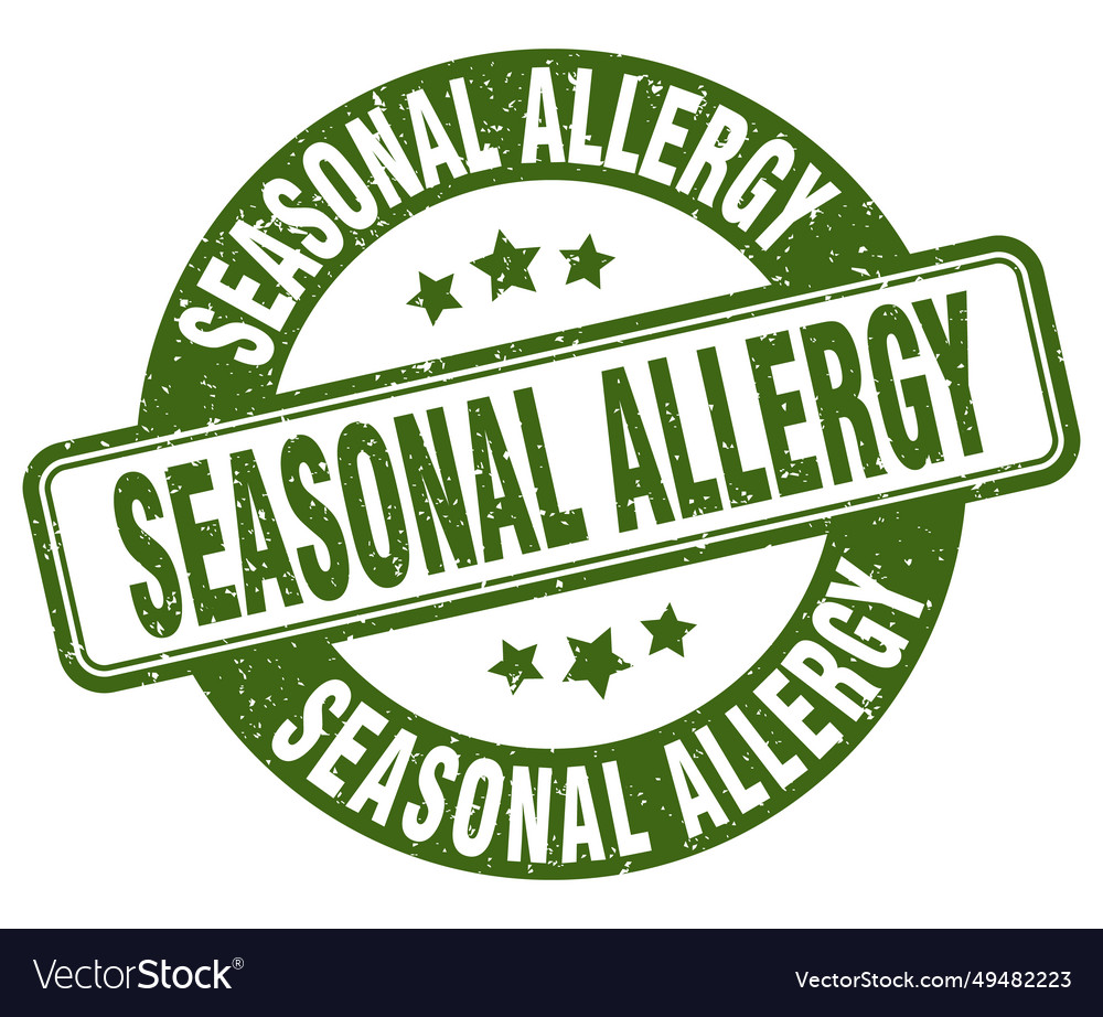 Seasonal allergy stamp seasonal allergy label Vector Image