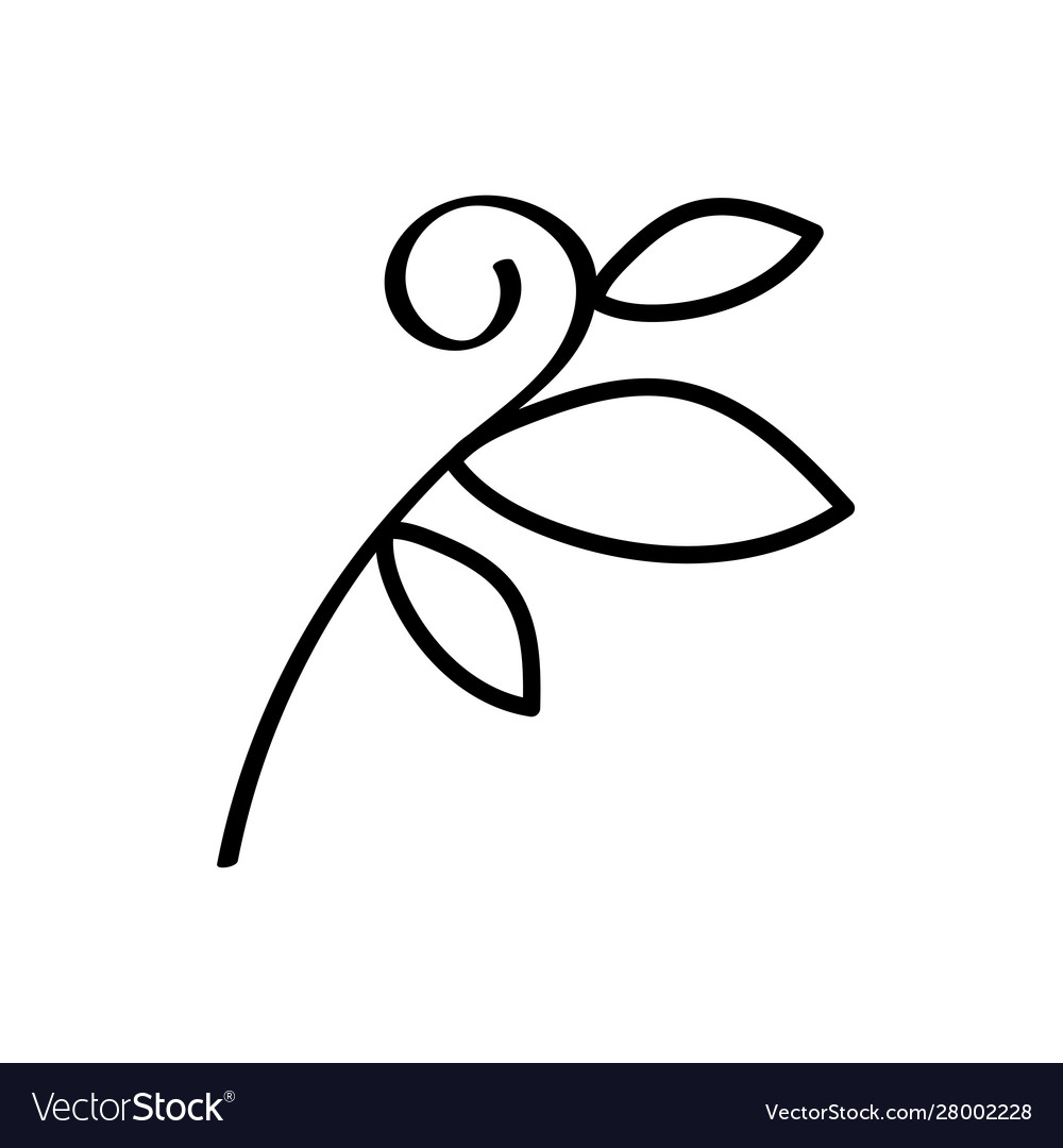 Branch with leafs plant icon Royalty Free Vector Image