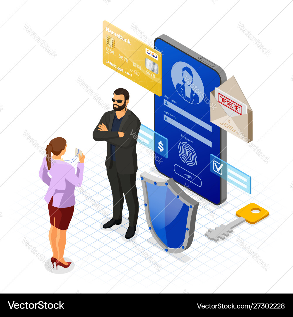 Computer internet and personal data security Vector Image