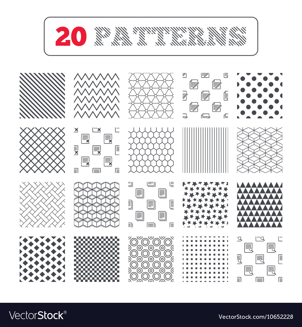 Document icons search delete and edit file Vector Image