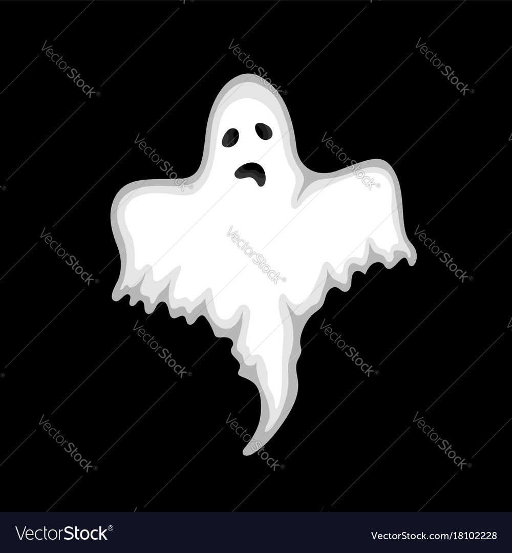 Ghost on a black background in the style Vector Image