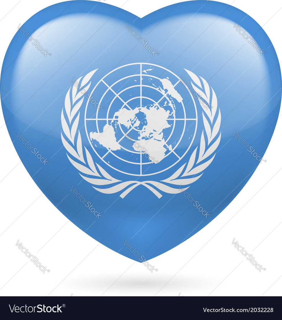 Heart Icon Of United Nations Royalty Free Vector Image