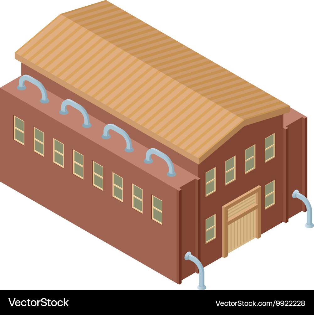 Isometric building Royalty Free Vector Image - VectorStock