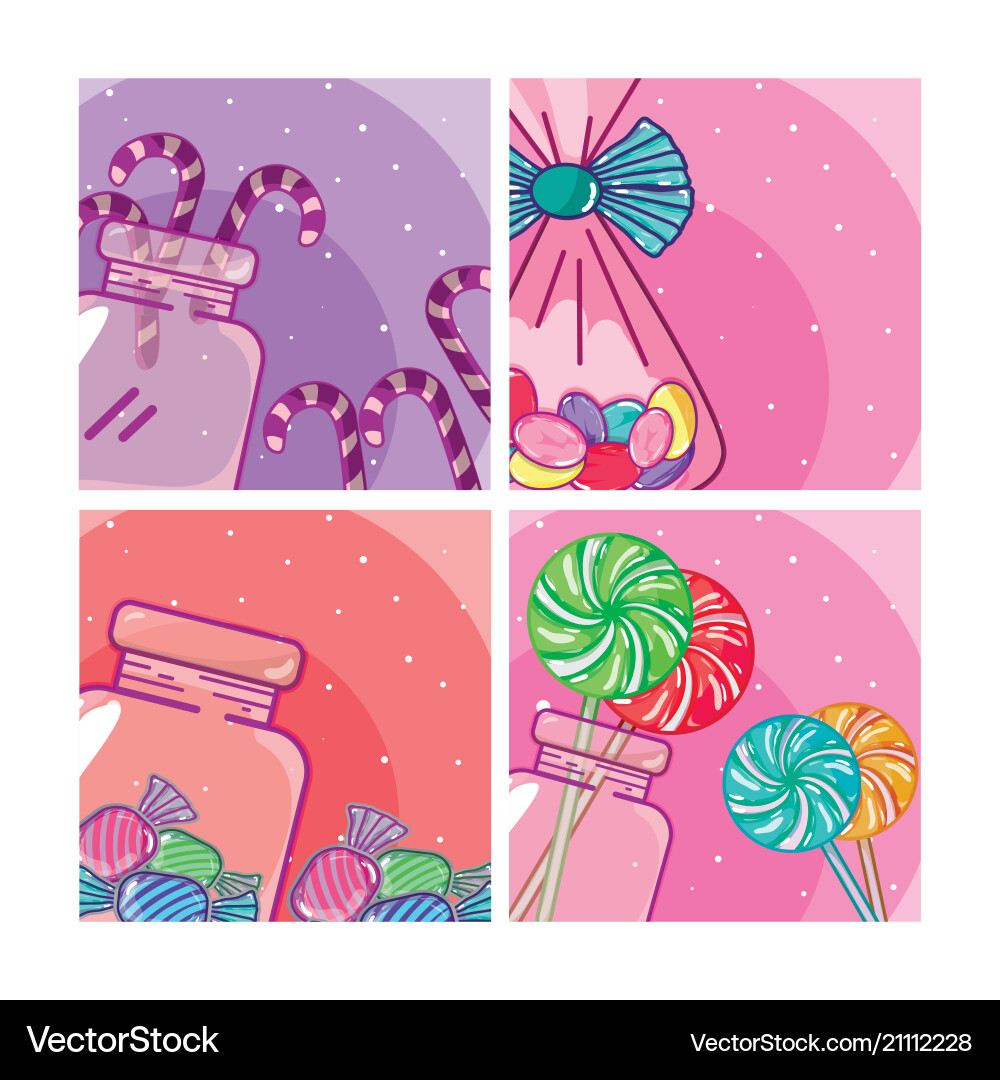 Set of candy frames Royalty Free Vector Image - VectorStock