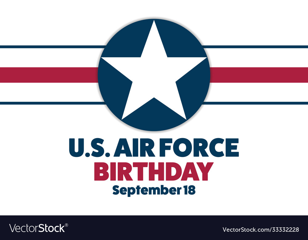 Us air force birthday september 18 holiday Vector Image