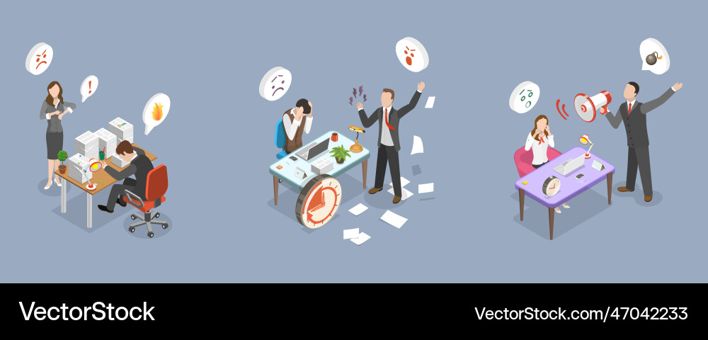 3d isometric flat conceptual Royalty Free Vector Image
