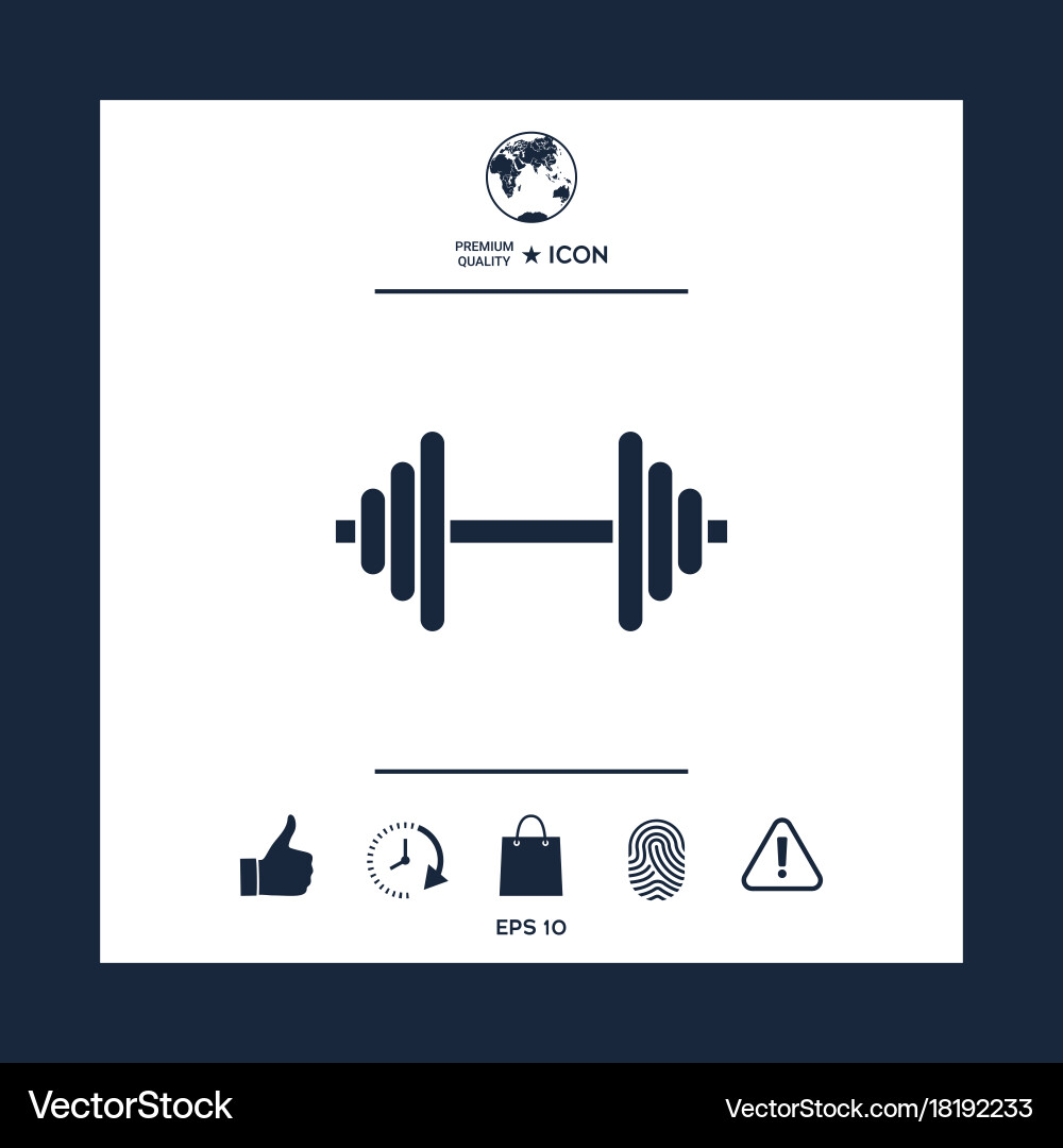 Barbell icon Royalty Free Vector Image - VectorStock
