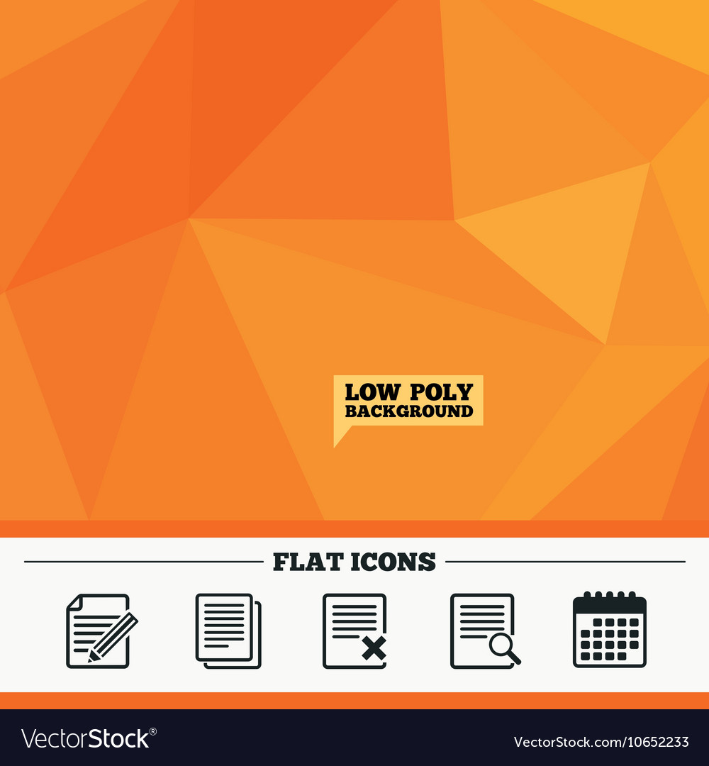 Document icons search delete and edit file Vector Image