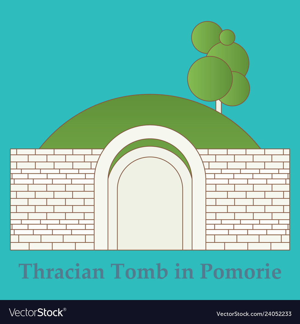 Landmarks of bulgaria thracian tomb in pomorie vector image - Stock ...