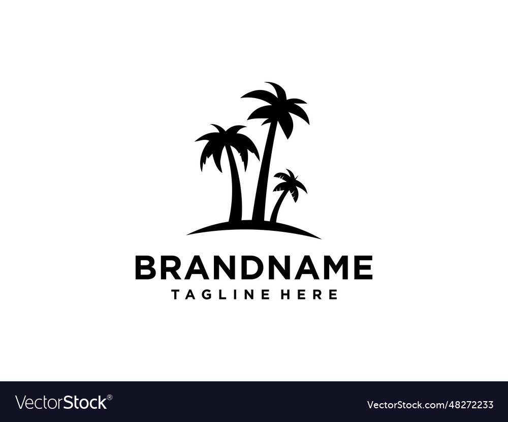 Palm tree logo icon Royalty Free Vector Image - VectorStock