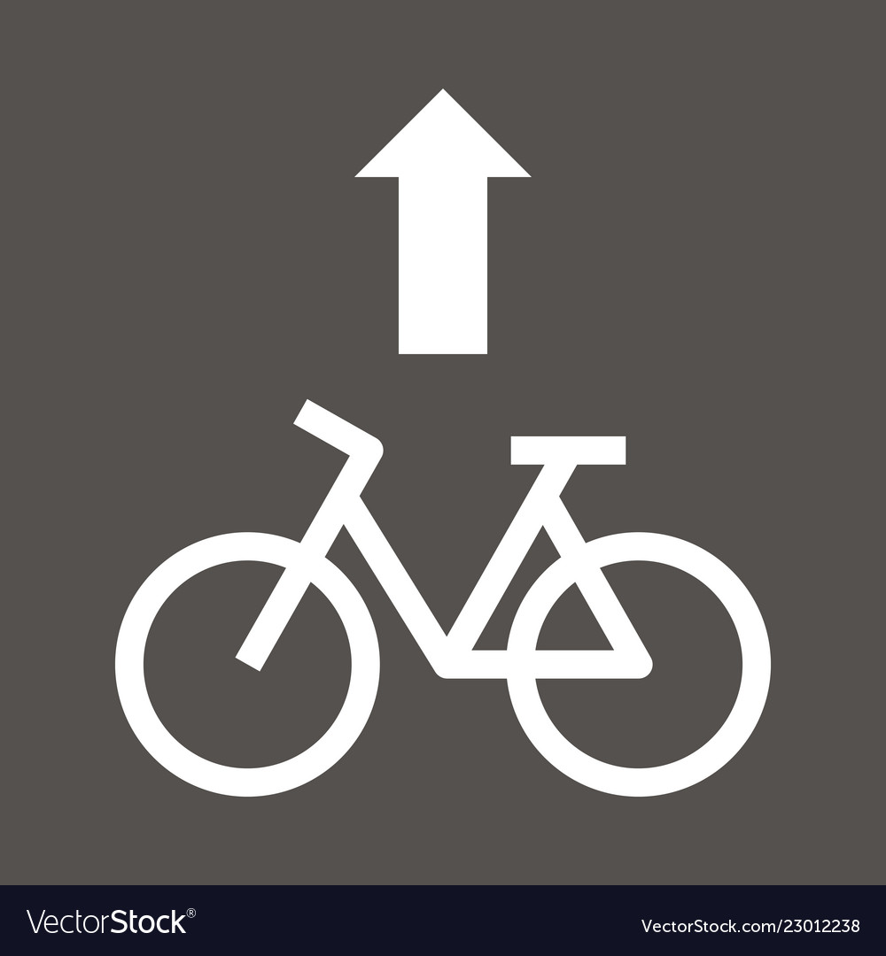 Bicycle Lane Sign Royalty Free Vector Image VectorStock