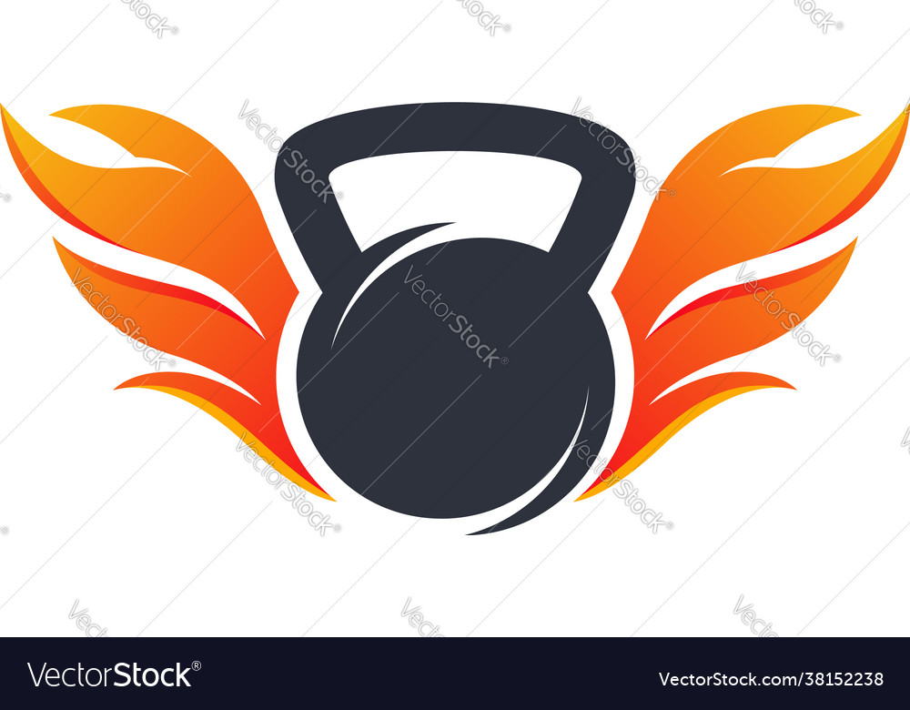 Fire sport logo designs sire gymnastic logo Vector Image