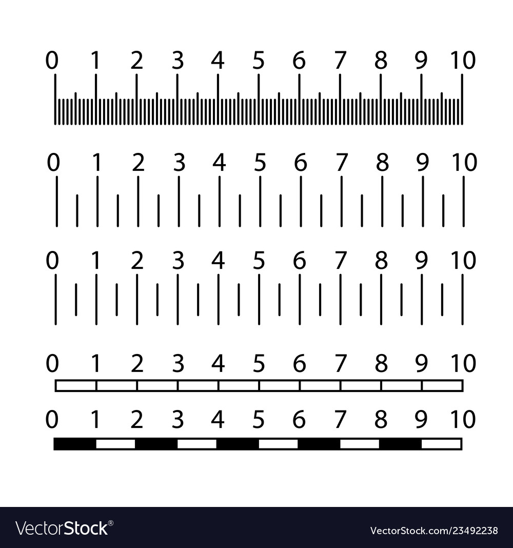 Inch and metric rulers set centimeters and inches Vector Image