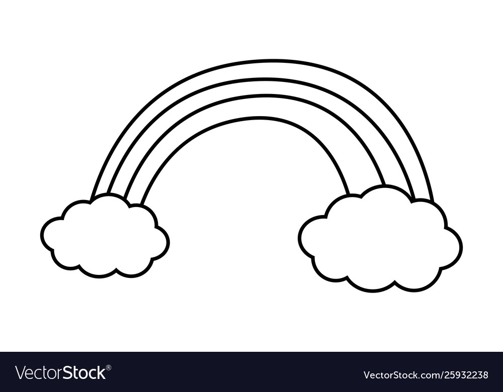 Rainbow With Cloud Design Royalty Free Vector Image