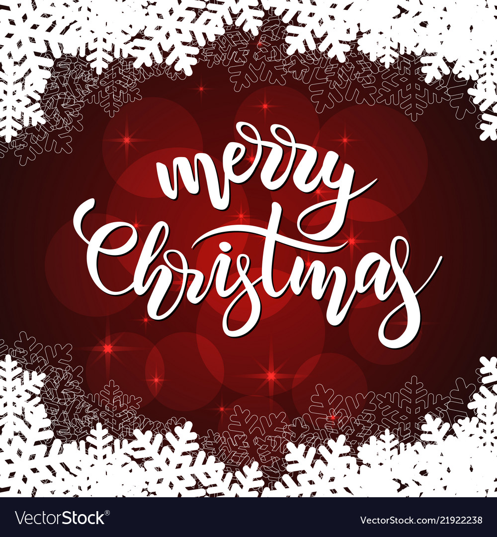 Red merry christmas card Royalty Free Vector Image