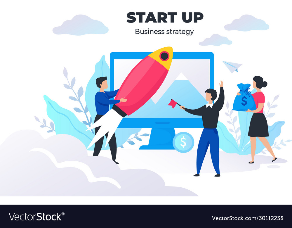 Start up people concept project management Vector Image