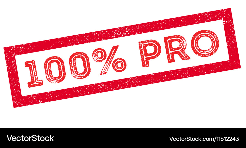 100 percent pro rubber stamp Royalty Free Vector Image