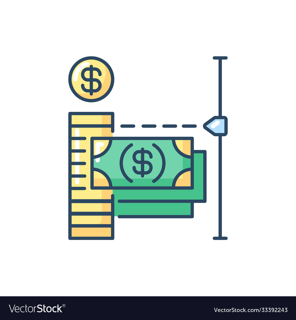 Transaction limit rgb color icon Royalty Free Vector Image