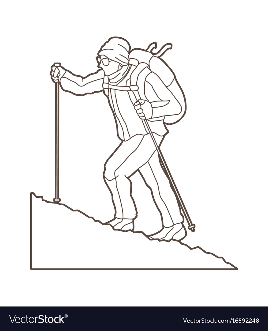 hiking outline
