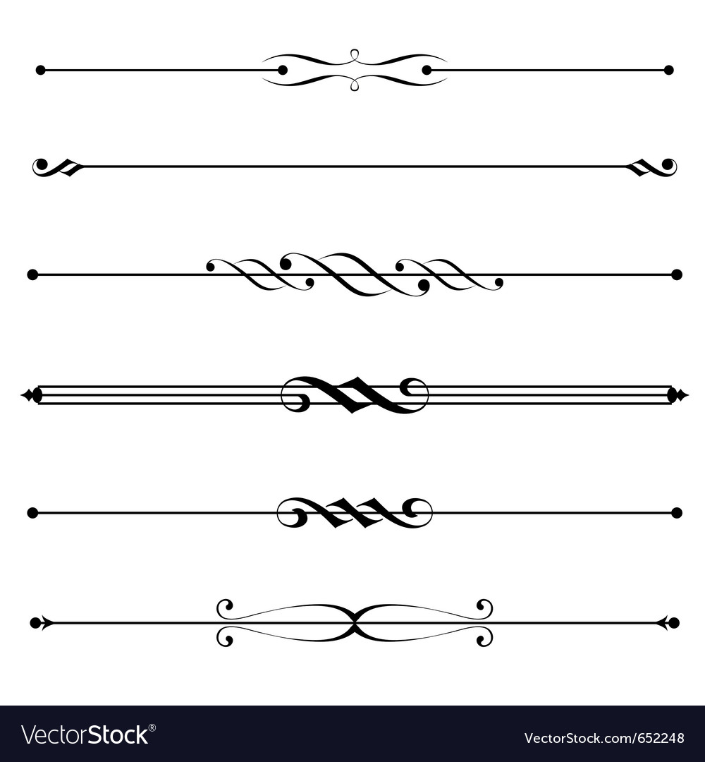 Download Decorative elements border and page rules Vector Image