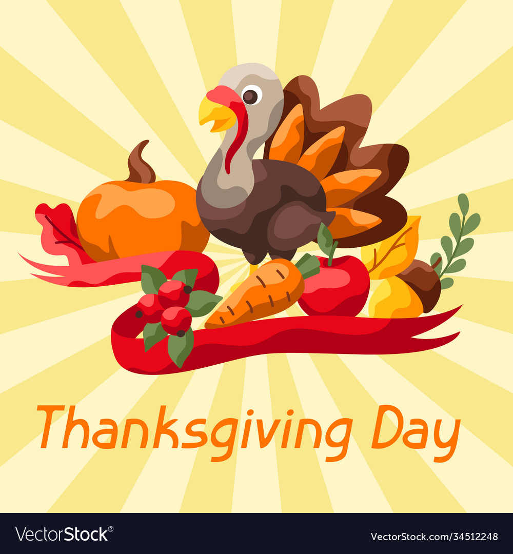 Happy thanksgiving day background Royalty Free Vector Image