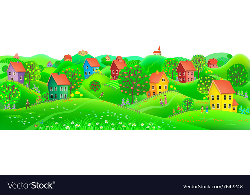 Horizontal Summer Banner Royalty Free Vector Image