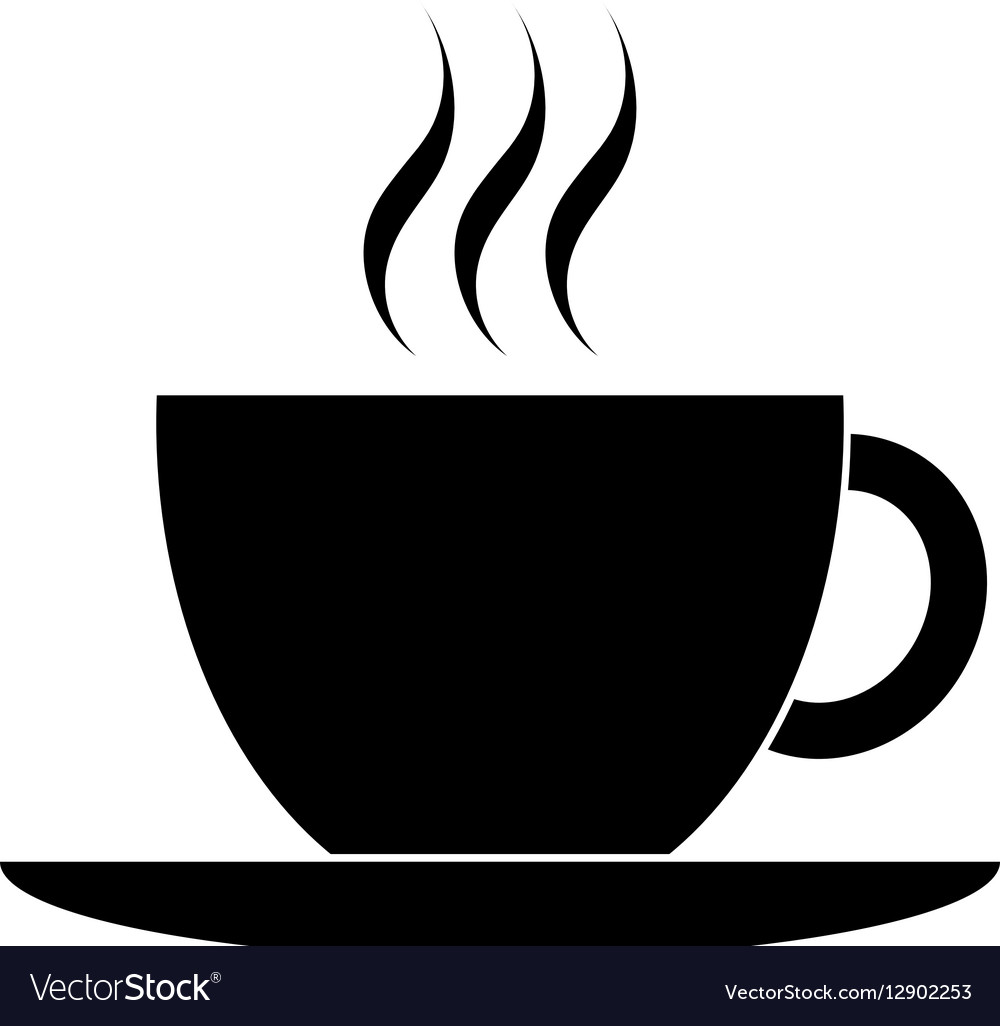 Black coffee cup icon Royalty Free Vector Image