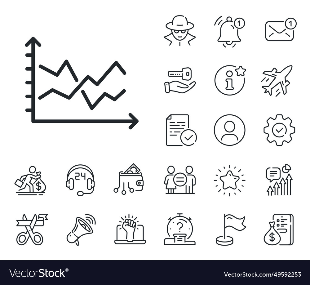 Diagram Chart Line Icon Presentation Graph Sign Vector Image Diagram Chart Line Icon Presentation Graph Sign Vector Image