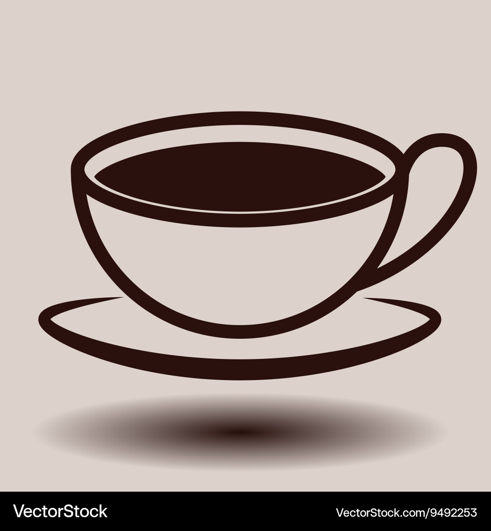 Isolated coffee cup Royalty Free Vector Image - VectorStock