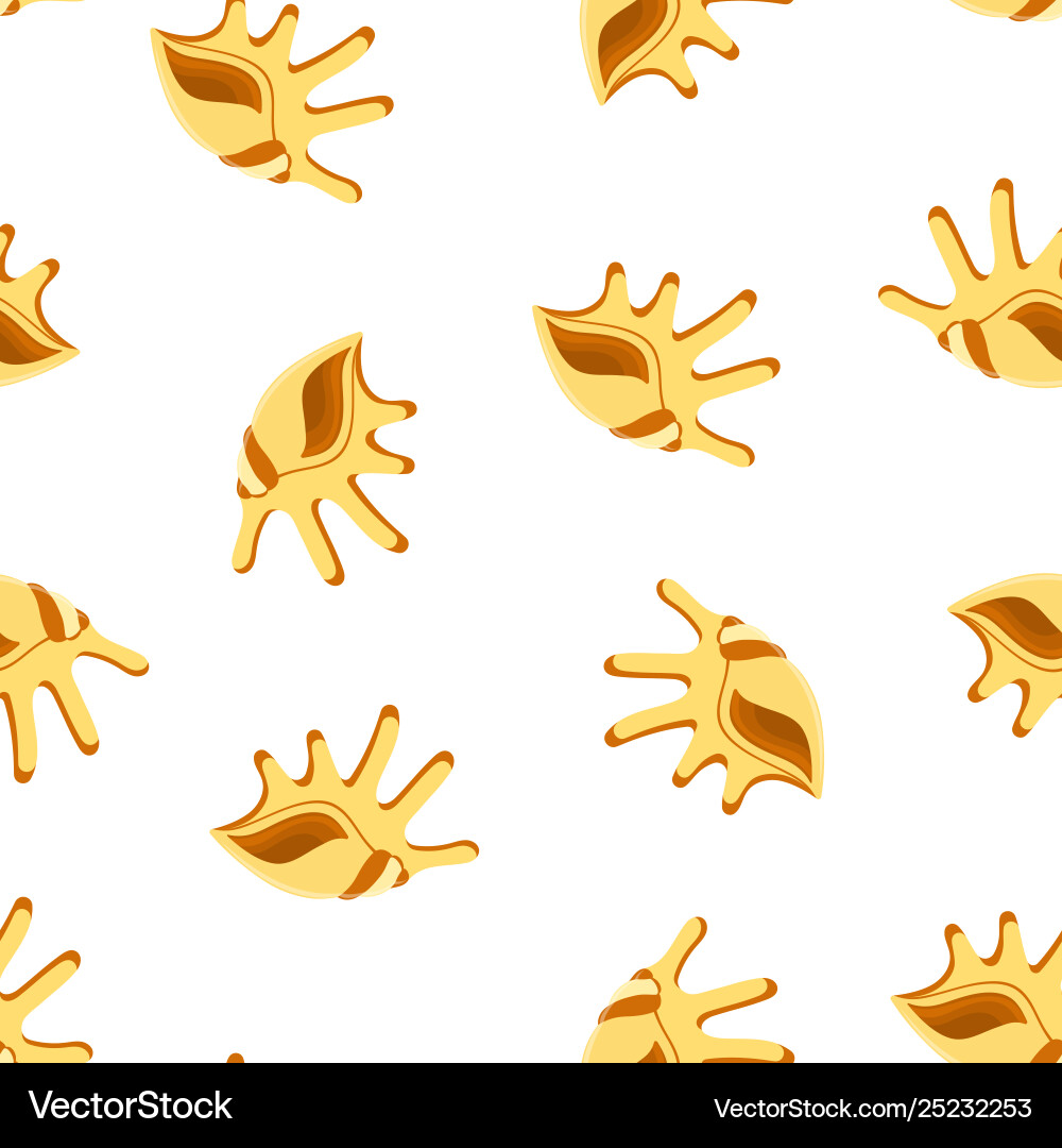 Seashells seamless pattern on white Royalty Free Vector