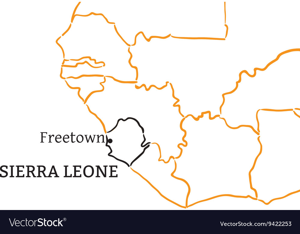 Sierra Leone Hand Drawn Sketch Map Royalty Free Vector Image Sierra Leone Hand Drawn Sketch Map Royalty Free Vector Image