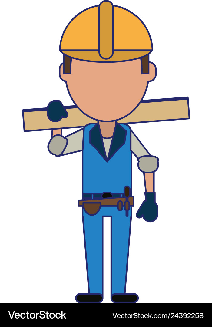 Construction worker avatar Royalty Free Vector Image
