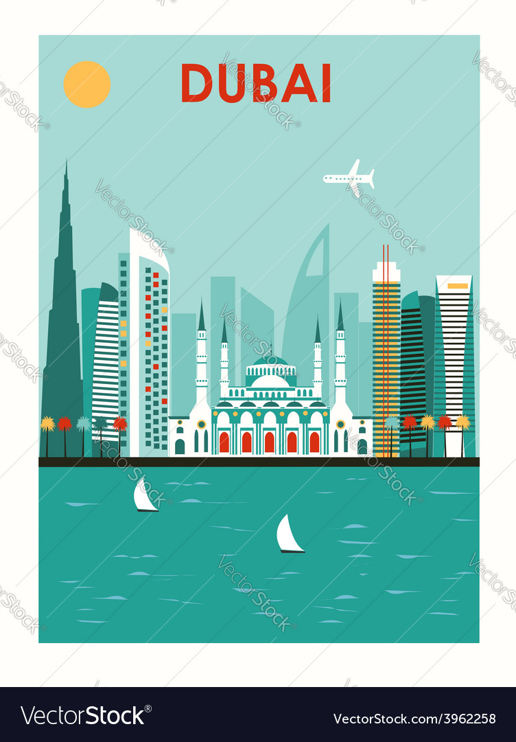 Dubai Royalty Free Vector Image - VectorStock