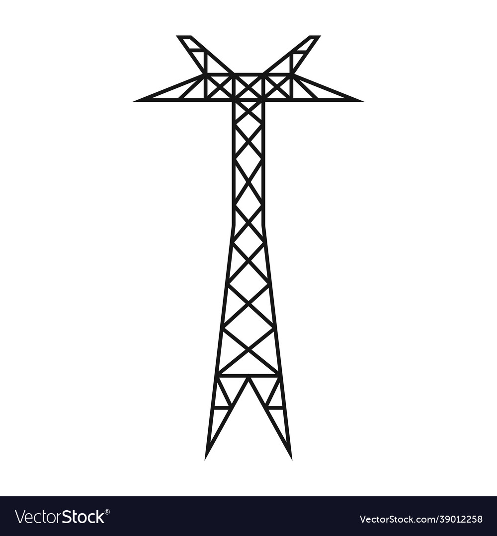 Electric tower Royalty Free Vector Image - VectorStock