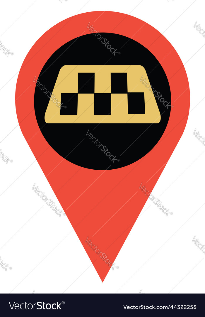 Location taxi on a white background Royalty Free Vector