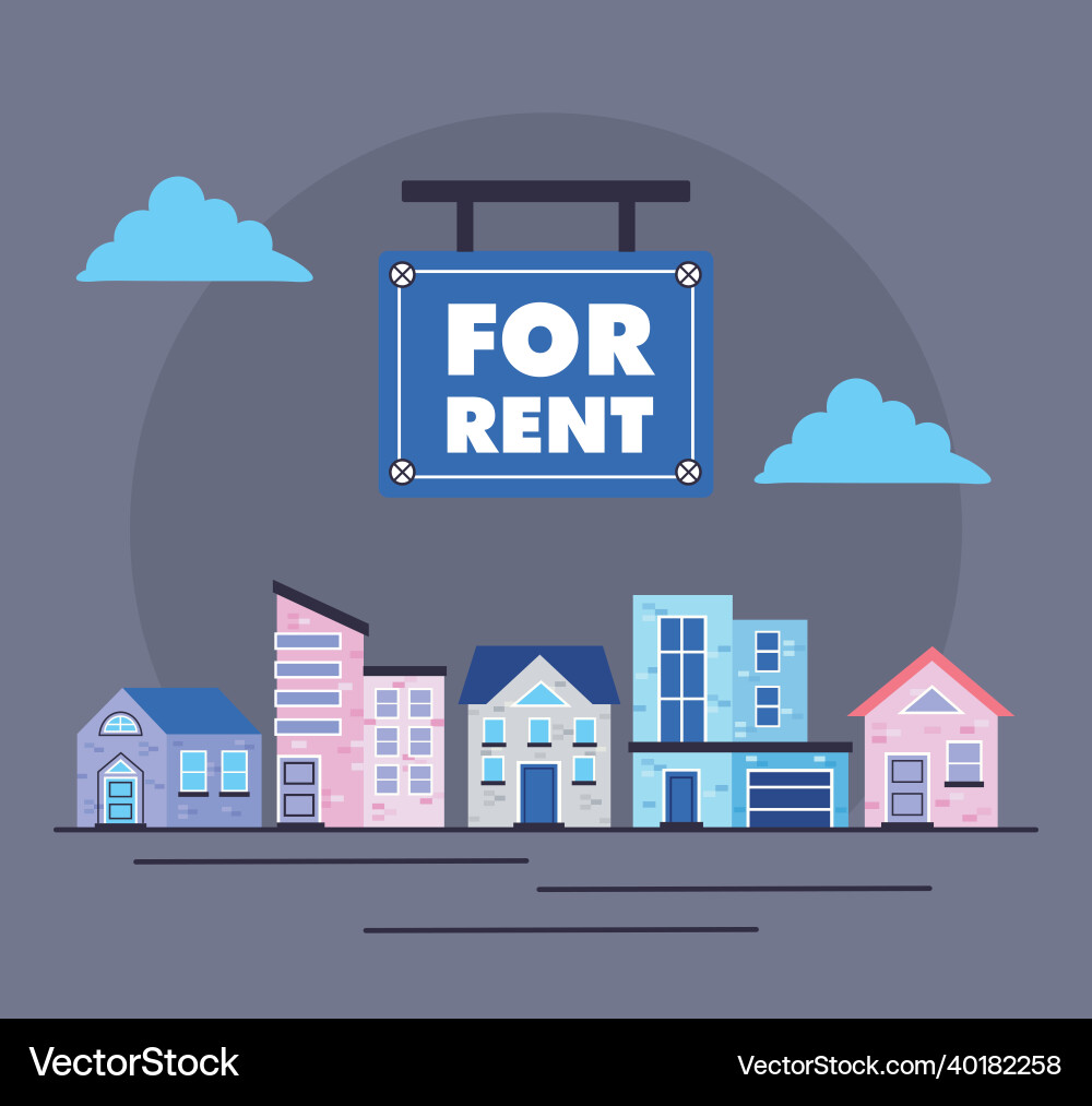 Renting house design Royalty Free Vector Image