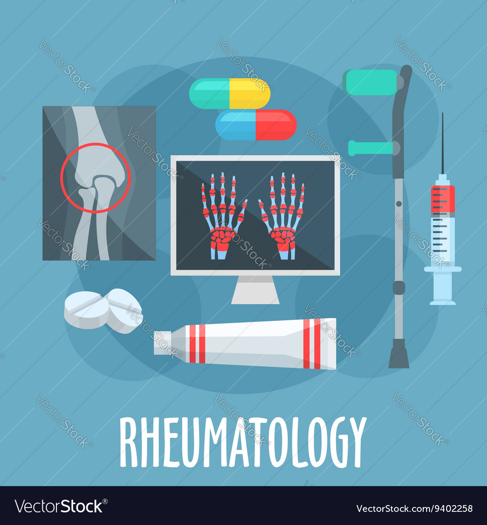 Rheumatology flat icon for healthcare design Vector Image