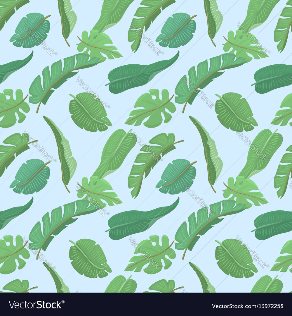 Seamless pattern with leaves Royalty Free Vector Image