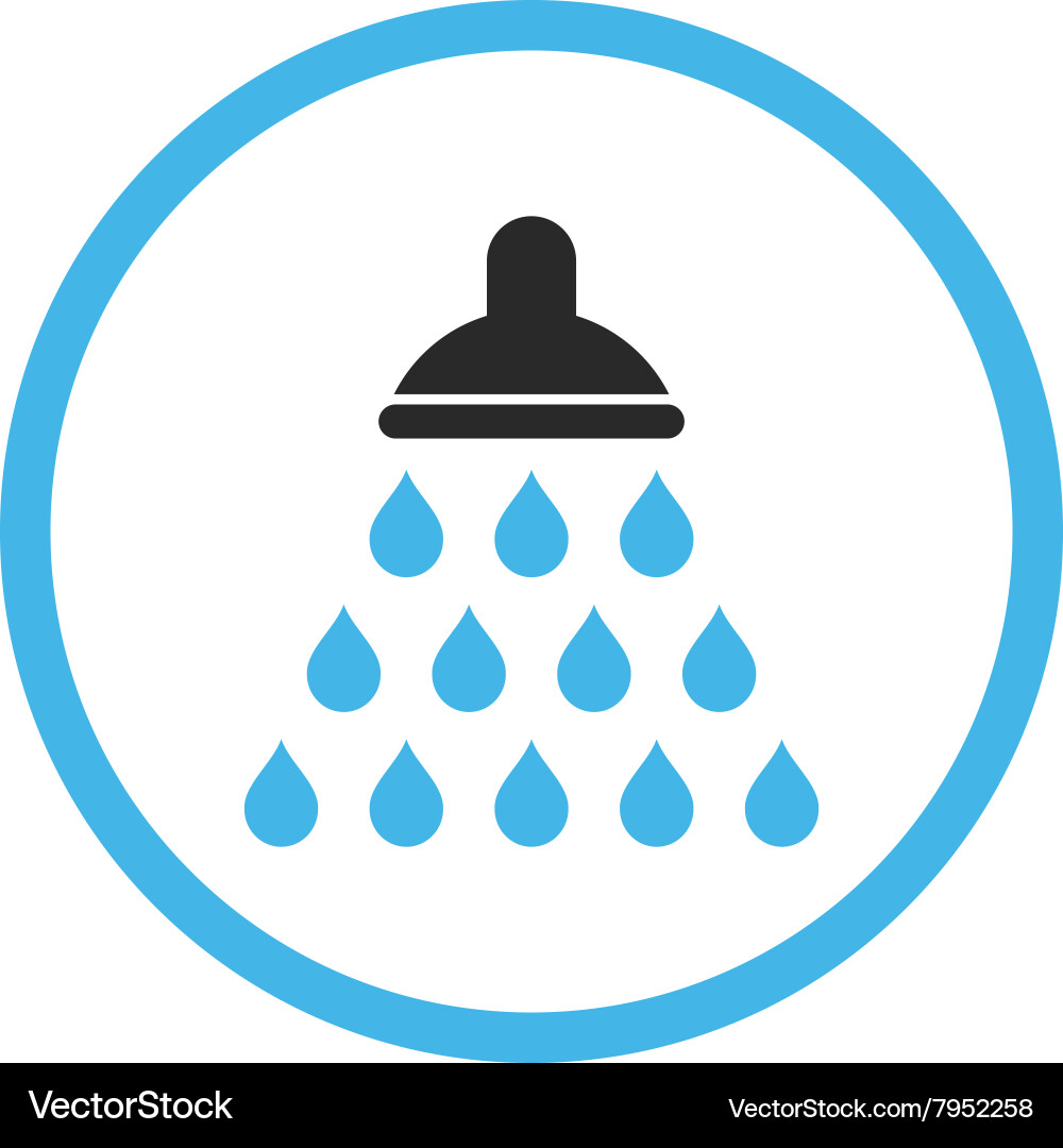 Shower flat icon Royalty Free Vector Image - VectorStock