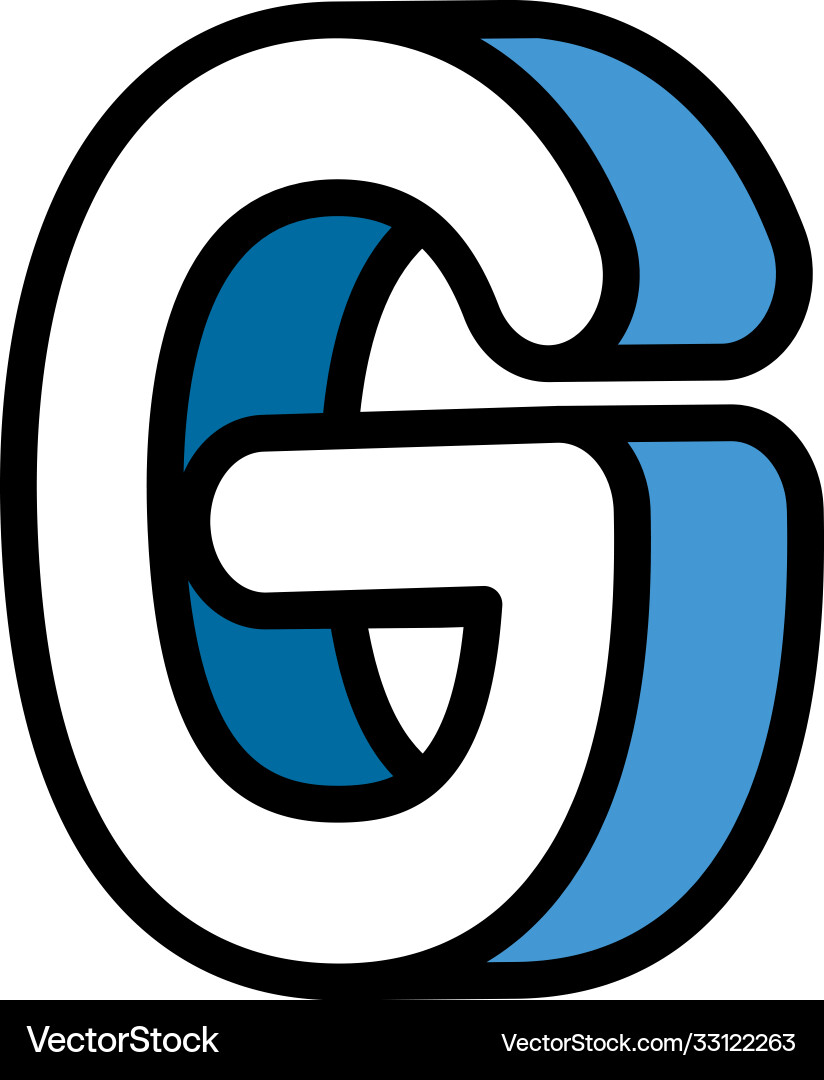 3d g letter design Royalty Free Vector Image - VectorStock