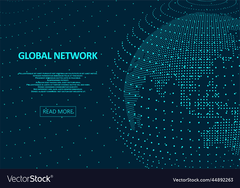 Abstract Global Technology Background Royalty Free Vector