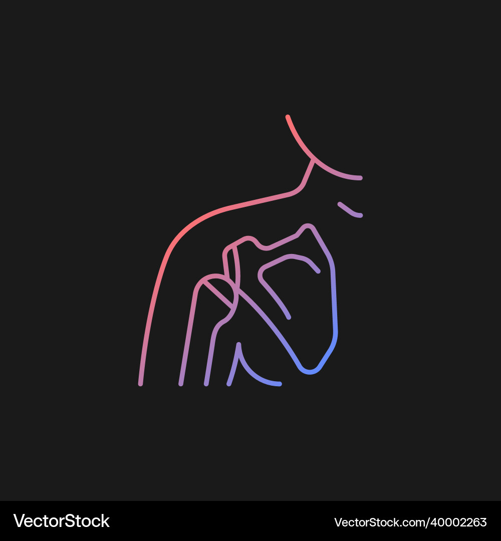 Joint dislocation gradient icon for dark theme Vector Image