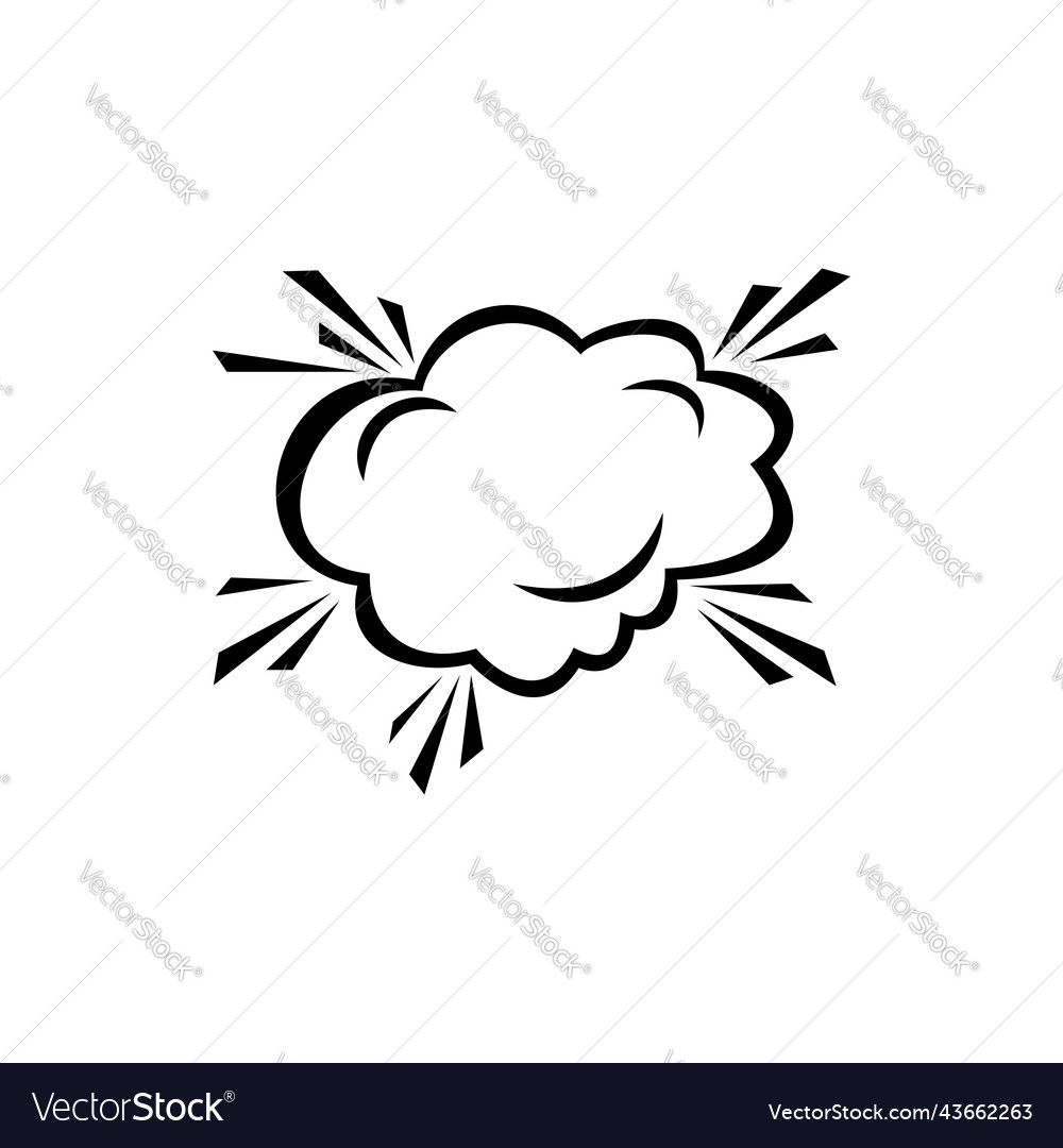 Speech bubble or comic cloud isolated Royalty Free Vector