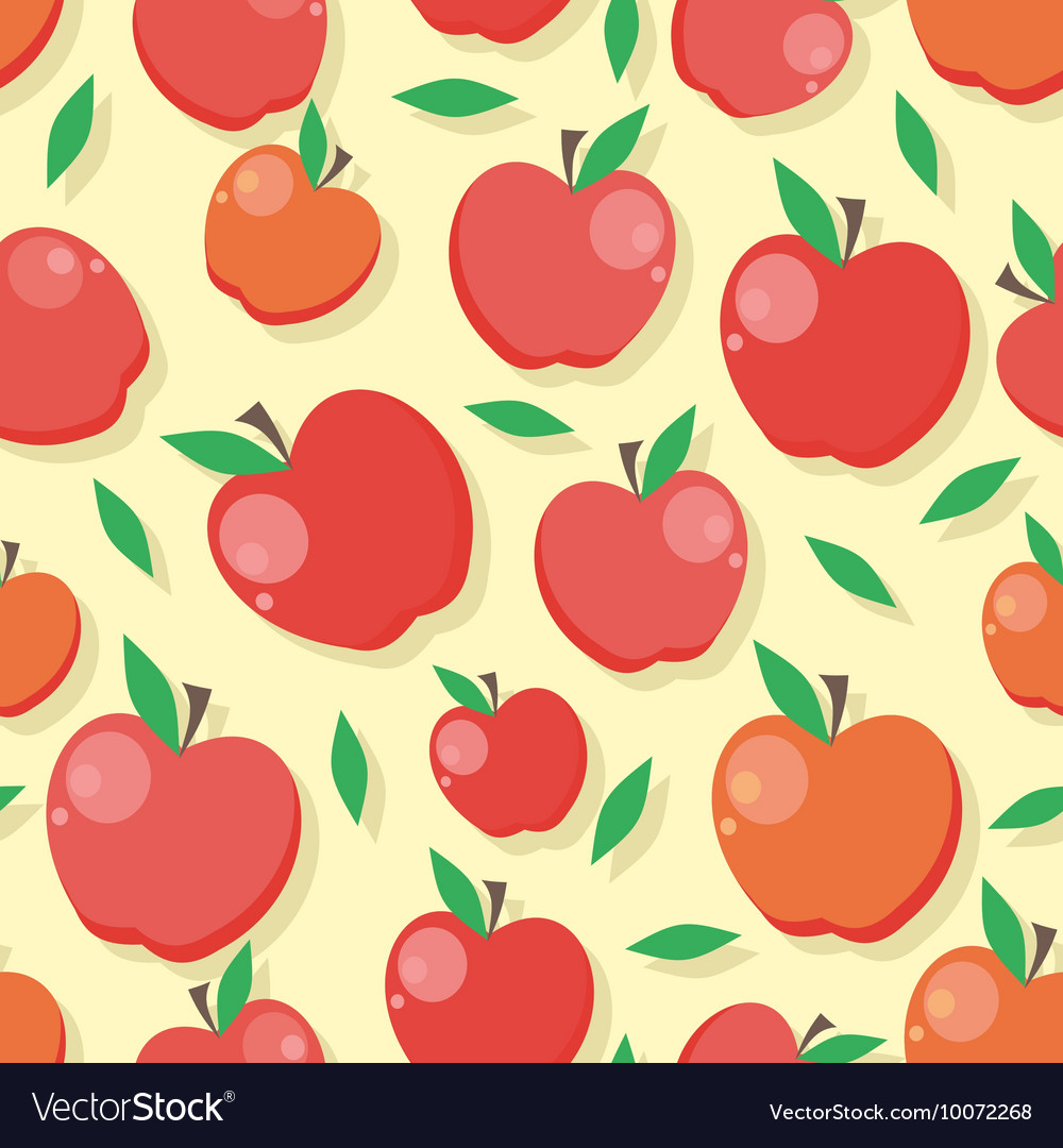 Apple Seamless Pattern Royalty Free Vector Image