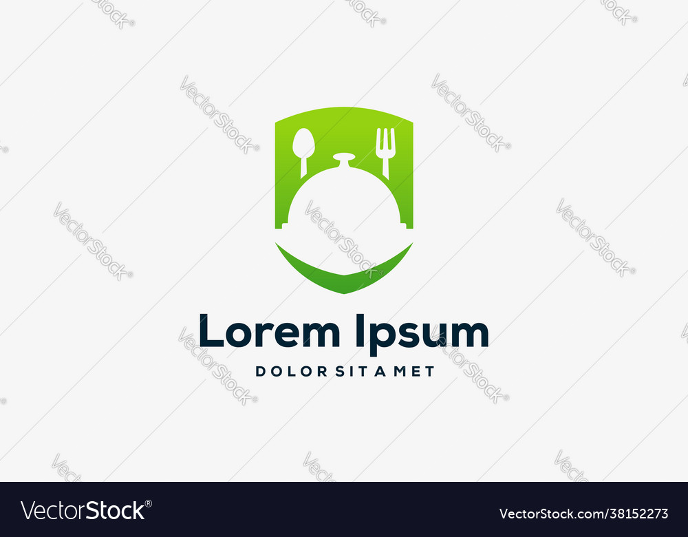 Food guard logo template shield logo designs Vector Image