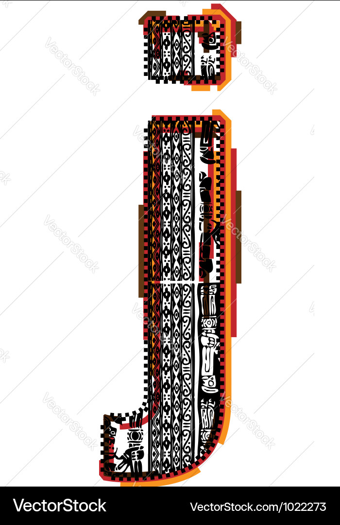 Incas font Royalty Free Vector Image - VectorStock