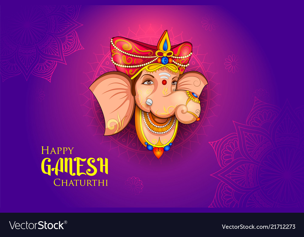 Lord ganpati background for ganesh chaturthi Vector Image