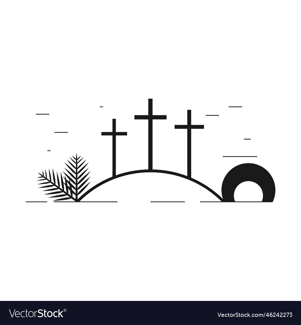 Three crosses Royalty Free Vector Image - VectorStock