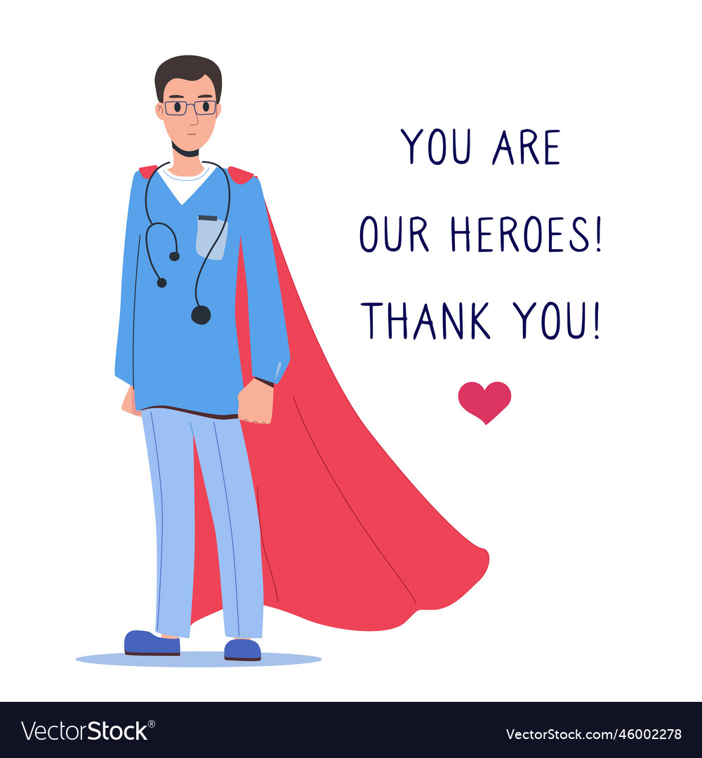 Doctor in a suit and a red cloak you are our Vector Image